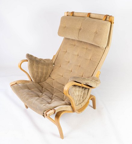 Pernilla armchair - Linen fabric - Bruno Mathsson - Dux - 1960s
