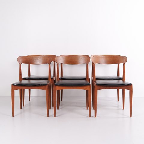 Suite de 6 Chaises de Salle à Manger Scandinaves en Teck par Uldum Møbelfabrik