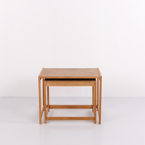 Ensemble de tables gigognes en chêne, design danois des années 1960