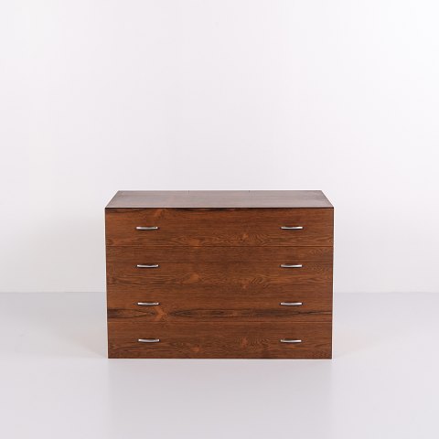 Commode murale en palissandre à 4 tiroirs, design danois des années 1960