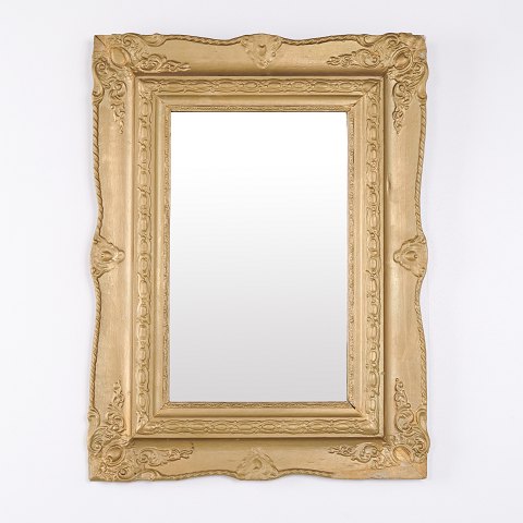 Miroir Ancien avec Cadre Doré Années 1890