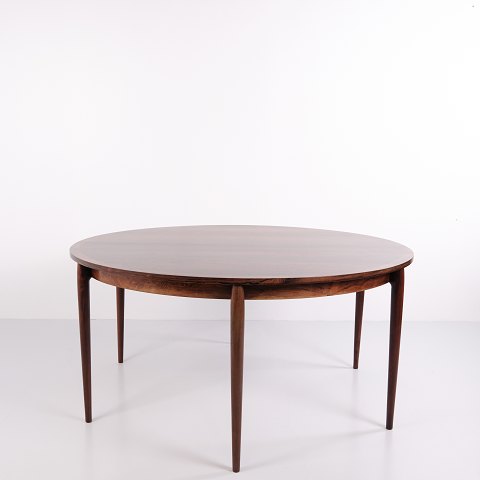 Table Ronde en Palissandre avec Rallonges par Arne Vodder pour C.J. Rosengaarden Années 1960