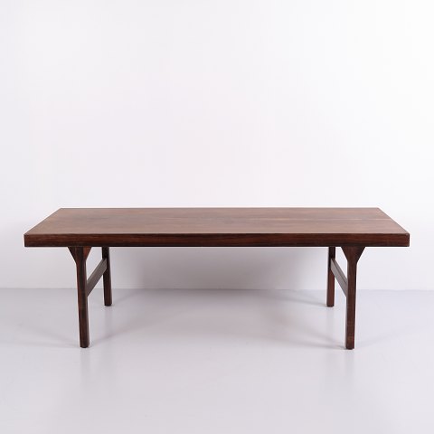 Table Basse Danoise en Palissandre du Brésil avec Plateau Coulissant en Formica Années 1960