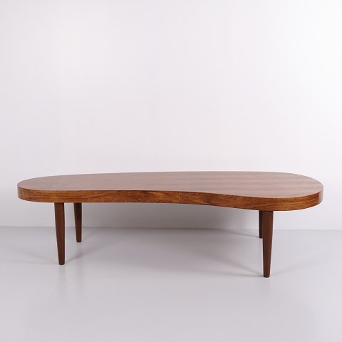 Table Basse Axel Stensen Modèle PD 81 en Palissandre pour Povl Dinesen Danemark Années 1960