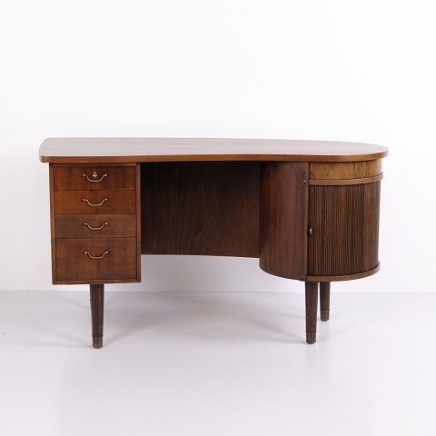 Bureau Kidney 54 en Noyer par Kai Kristiansen pour FM Furniture Feldballe Années 1950