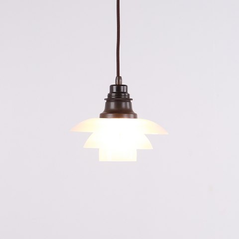 Suspension PH 2/2 en Verre Mat par Poul Henningsen pour Louis Poulsen Années 1930