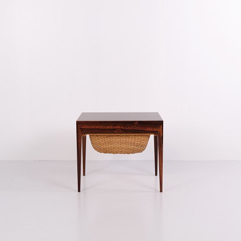 Table à Couture / Table d’Appoint Modèle 40 en Palissandre par Severin Hansen pour Haslev Møbelfabrik, Années 1960