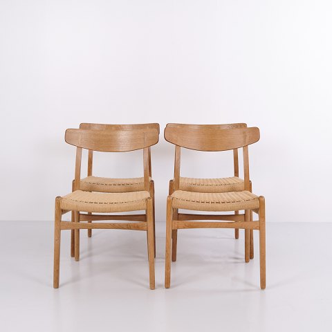 Chaises de Salle à Manger CH23 en Chêne avec Assises Tressées par Hans J. Wegner pour Carl Hansen & Søn, Années 1960