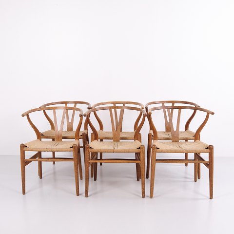 Chaises de Salle à Manger CH24 en Chêne avec Assises Tressées par Hans J. Wegner pour Carl Hansen & Søn, Années 1960