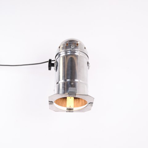 Projecteur Vintage / Lampe de Théâtre en Aluminium Poli des Années 1950