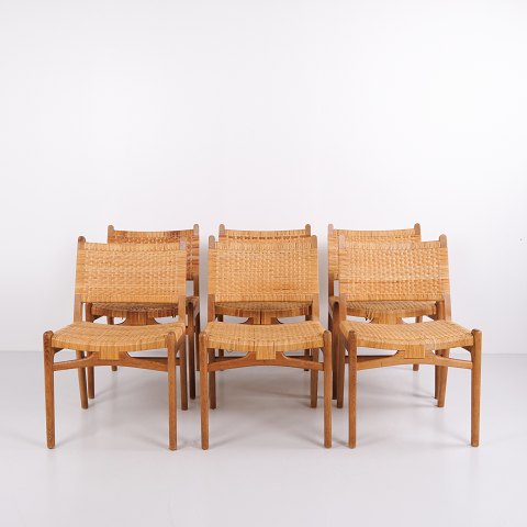 Chaises CH31 Hans J. Wegner en Chêne Massif et Cannage pour Carl Hansen & Søn 1956
