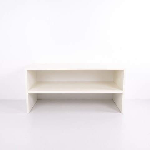 Meuble TV en Bois Massif Peint en Blanc des Années 1990