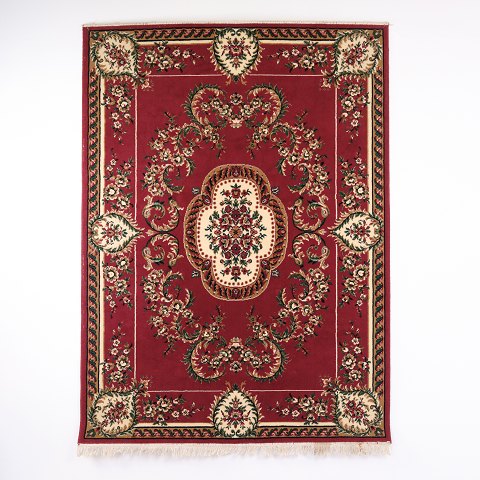 Tapis Oriental Persan avec Médaillon et Motif Floral dans des Tons Rouges 225 x 165 cm