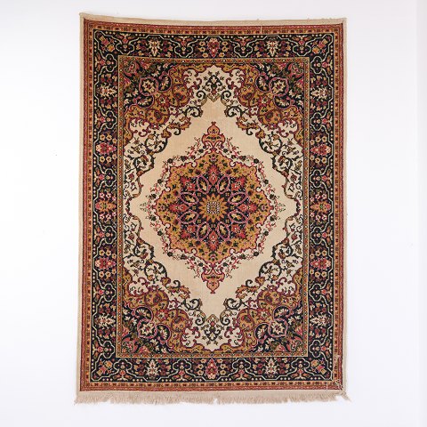 Tapis Oriental Kashan avec Médaillon et Motif Floral 225 x 157 cm