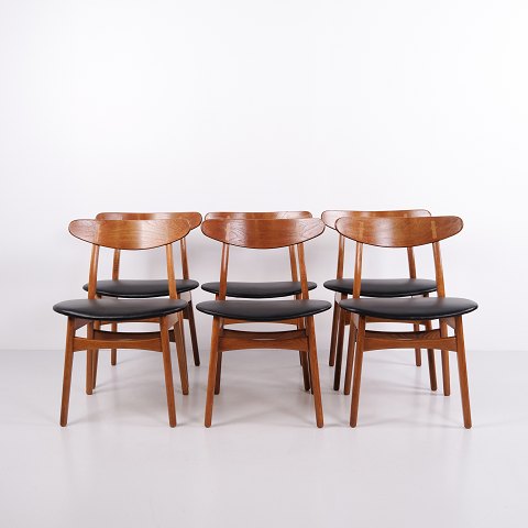 Ensemble de 6 Chaises CH30 Hans J. Wegner pour Carl Hansen & Søn Années 1950–60