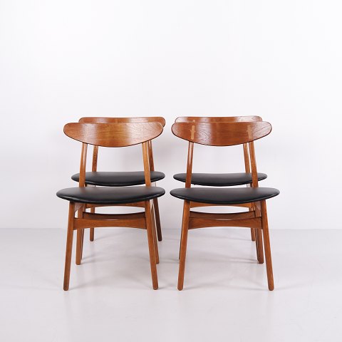 Ensemble de 4 Chaises CH30 Hans J. Wegner pour Carl Hansen & Søn Années 1950–60