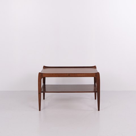 Table de Service / Table d’Appoint Danoise en Palissandre avec Étagère vers les Années 1960