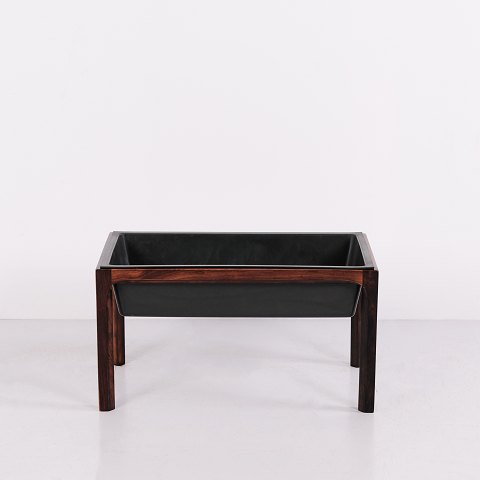 Jardinière en Palissandre par Aksel Kjersgaard avec Insert Noir Années 1960