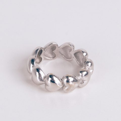Bague cœur Ole Lynggaard en or blanc 14 carats