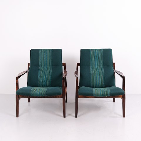 Fauteuil Lounge Modèle C130 en Palissandre par Jens Risom pour Jens Risom Design Inc. vers 1960
