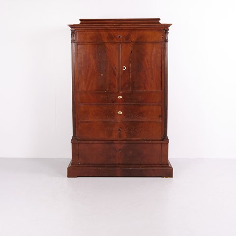 Meuble Haut Ancien avec Portes et Tiroirs XIXe Siècle