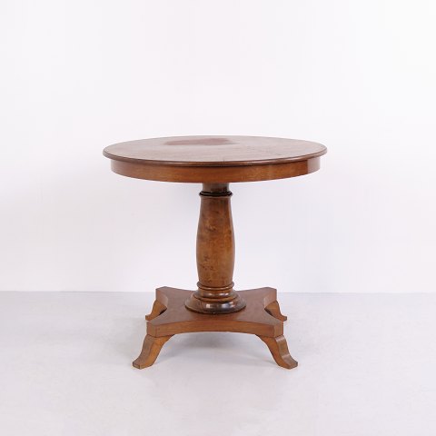 Table Ronde Ancienne en Acajou Style Empire Tardif ca. 1840