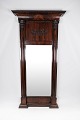 Tall mirror of mahogany with carvings, in great antique condition from around 
1840.

