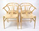 Set of Four Wishbone Chairs - Model CH24 - Beech & Paper Yarn - Hans J. Wegner - 
Carl Hansen & Son
Great condition

