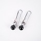 Earrings / Ear Hooks – Sterling Silver 925S – Black Agate – Regitze Overgaard for Georg Jensen – Model 473A