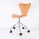 Seven Office Chair - Model 3117 - Patinated Natural Leather - Swivel Function - 
Arne Jacobsen - Fritz Hansen
