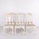 Ensemble de Six Chaises de Salle à Manger - Style Néo-Rococo - Peintes en Blanc Avec Détails Décoratifs - Années 1920
