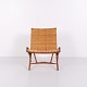 Armchair / Folding Chair – Model JH 512 “The Fireplace Chair” – Patinated Oak – Original Cane – Hans J. Wegner – Johannes Hansen – 1950s