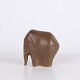 Figurine Éléphant Knud Basse en Céramique Émaillée Brune, Design Danois, Années 1960