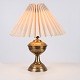Lampe en Laiton avec Abat-Jour Blanc des Années 1930