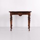 Table de Jeu en Acajou Poli avec Garnitures en Laiton des Années 1860