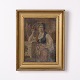 Portrait sur Toile avec Cadre Doré des Années 1940 Copenhague