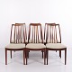 Suite de 6 Chaises de Salle à Manger en Palissandre et Tissu de Laine Clair par Ib Kofod-Larsen pour Uldum Møbelfabrik Années 1960