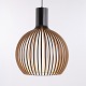 Suspension Octo 4240 par Seppo Koho en Bouleau Stratifié Noir ou Placage Noyer Secto Design