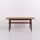 Table basse en teck avec tablette design danois des années 1960