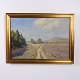 Peinture de Paysage sur Toile dans un Cadre Doré 57 x 77 cm