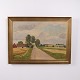 Peinture de Paysage sur Toile dans un Cadre Doré 58,5 x 78 cm