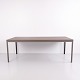 Table à Manger Design Danois avec Pieds en Acier et Linoléum Gris