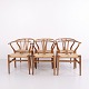 Chaises de Salle à Manger CH24 en Chêne avec Assises Tressées par Hans J. Wegner pour Carl Hansen & Søn, Années 1960