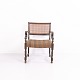 Fauteuil Ancien en Chêne avec Garniture d