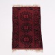 Petit Tapis Persan Rouge avec Motif Oriental et Franges 94 x 64 cm