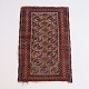 Tapis Oriental Inspiré Bokhara avec Motif Tekke dans des Tons Rouges et Beige 120 x 76 cm