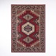 Tapis Oriental Inspiré Persan avec Motif de Médaillon Géométrique