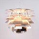 Suspension Artichoke de Poul Henningsen en Acier Brossé Ø84 cm pour Louis Poulsen