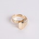 Bague Ole Lynggaard en or 14 carats avec plateau carré