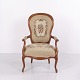Fauteuil de Style Louis XV avec Tissu Floral vers 1890–1920
